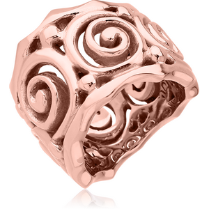 ROSE GOLD PVD COATED SURGICAL STEEL RING