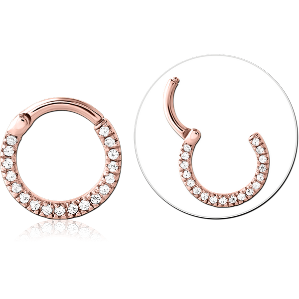 ROSE GOLD PVD COATED SURGICAL STEEL JEWELLED MULTI PURPOSE CLICKER