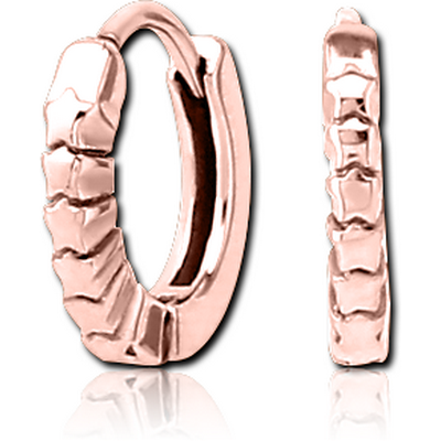 ROSE GOLD PVD COATED SURGICAL STEEL HUGGIES PAIR