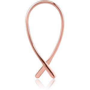 ROSE GOLD PVD COATED SURGICAL STEEL HOOP EARRINGS FOR TUNNEL