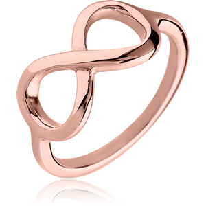 STERLING SILVER 925 ROSE GOLD PVD COATED RING - INFINITY