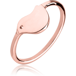 STERLING SILVER 925 ROSE GOLD PVD COATED RING - CHICK