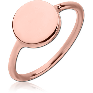 STERLING SILVER 925 ROSE GOLD PVD COATED RING - CIRCLE