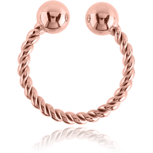 ROSE GOLD PVD COATED SURGICAL STEEL NOSE RING