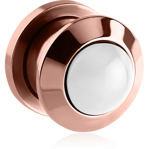 ROSE GOLD PVD COATED STAINLESS STEEL THREADED TUNNEL