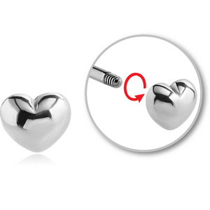 SURGICAL STEEL ATTACHMENT FOR 1.6 MM THREADED PIN - HEART