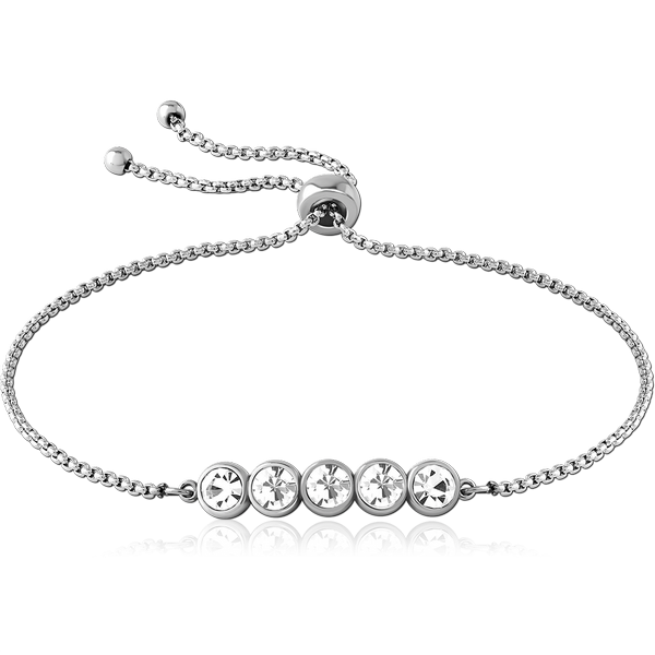 SURGICAL STEEL JEWELLED BRACELET