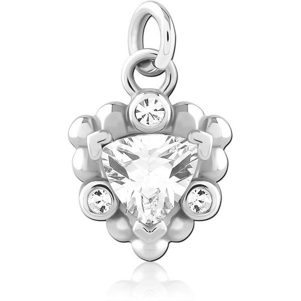 SURGICAL STEEL JEWELLED CHARM