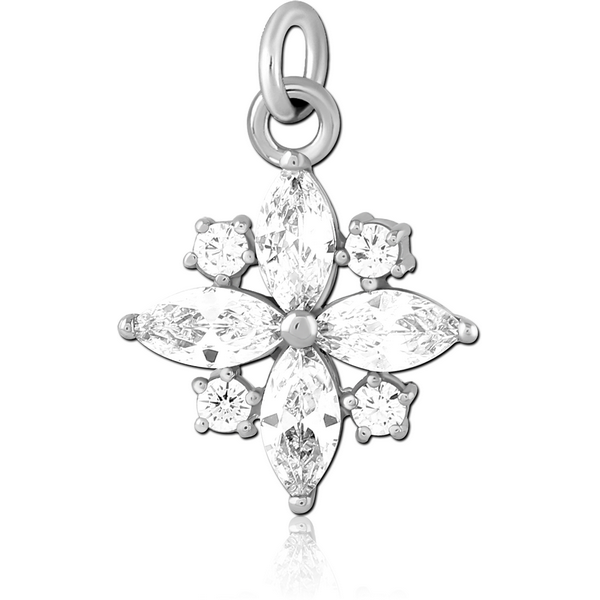 SURGICAL STEEL JEWELLED CHARM