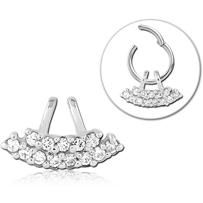 SURGICAL STEEL SLIDING JEWELLED CHARM FOR HINGED SEGMENT RING