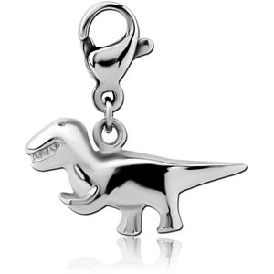 SURGICAL STEEL CHARM WITH LOBSTER LOCKER - DINOSAUR