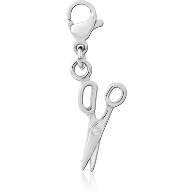 SURGICAL STEEL CHARM WITH LOBSTER LOCKER - SCISSORS