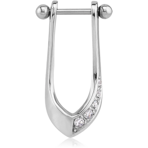 SURGICAL STEEL JEWELLED CARTLAGE SHIELD - RIGHT