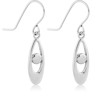 SURGICAL STEEL EARRINGS PAIR - HOOP WITH DOT