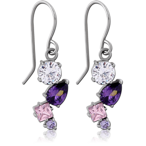 SURGICAL STEEL JEWELLED EARRINGS