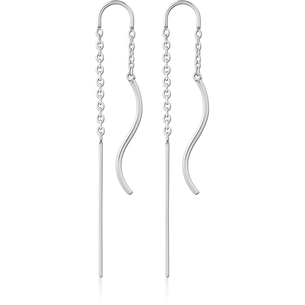 SURGICAL STEEL CHAIN EARRINGS PAIR