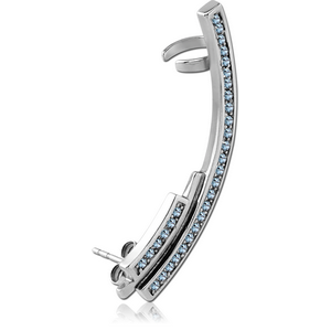 SURGICAL STEEL JEWELLED EAR CUFF