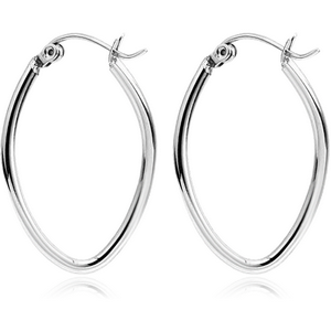 SURGICAL STEEL WIRE HOOP EARRINGS