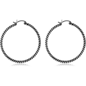 SURGICAL STEEL TWISTED WIRE EARRINGS