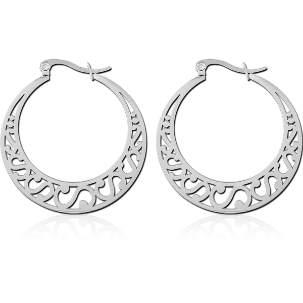 SURGICAL STEEL HOOP EARRINGS PAIR