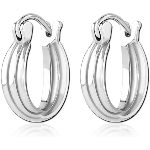 SURGICAL STEEL HOOP EARRINGS PAIR