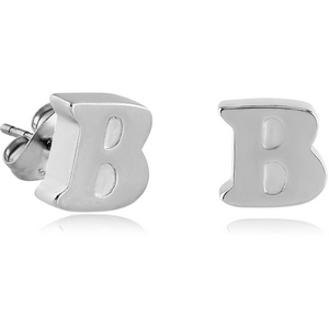 SURGICAL STEEL EAR STUDS PAIR - B