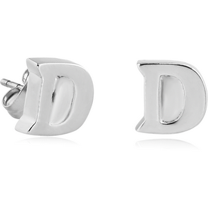 SURGICAL STEEL EAR STUDS PAIR - D