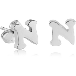 SURGICAL STEEL EAR STUDS PAIR - N