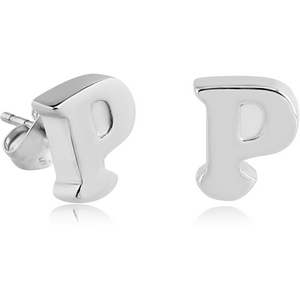 SURGICAL STEEL EAR STUDS PAIR - P