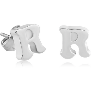 SURGICAL STEEL EAR STUDS PAIR - R