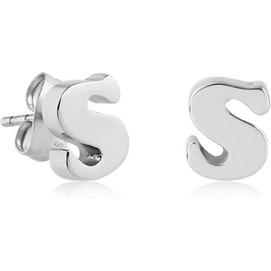 SURGICAL STEEL EAR STUDS PAIR - S