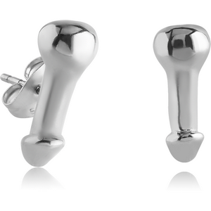 SURGICAL STEEL EAR STUDS PAIR - PENIS