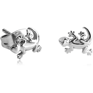 SURGICAL STEEL EAR STUDS PAIR - SALAMANDER