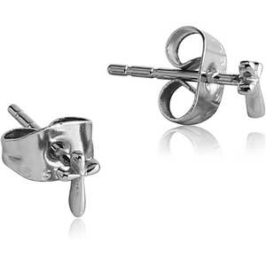 SURGICAL STEEL EAR STUDS PAIR - CROSS