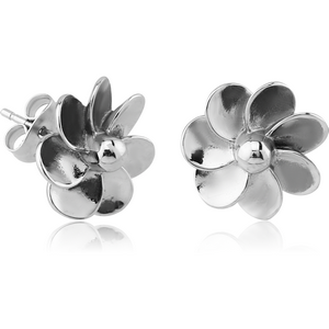 SURGICAL STEEL EAR STUDS PAIR - FOLWER