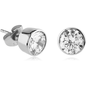 SURGICAL STEEL JEWELLED EARRINGS