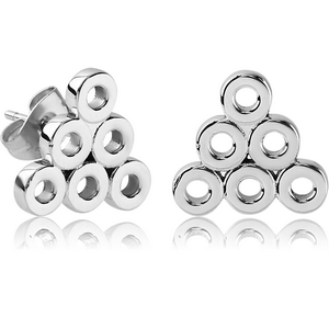 SURGICAL STEEL EAR STUDS PAIR