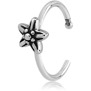 SURGICAL STEEL OPEN NOSE RING - FLOWER