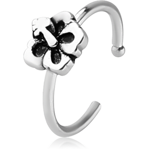 SURGICAL STEEL OPEN NOSE RING - FLOWER