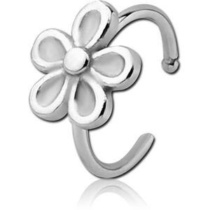 SURGICAL STEEL OPEN NOSE RING - FLOWER