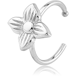 SURGICAL STEEL OPEN NOSE RING - FLOWER