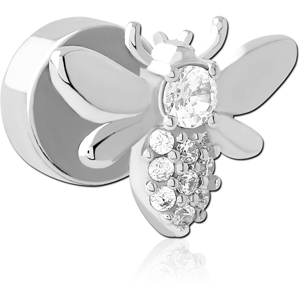 SURGICAL STEEL JEWELLED FAKE PLUG