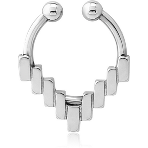 SURGICAL STEEL FAKE SEPTUM RING - STEPS