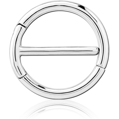 SURGICAL STEEL DOUBLE HINGED NIPPLE CLICKER RING