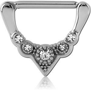 SURGICAL STEEL JEWELLED NIPPLE CLICKER - FILIGREE