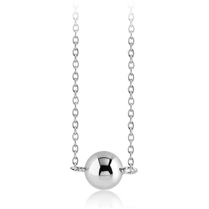 SURGICAL STEEL NECKLACE WITH PENDANT - BALL ON BAR