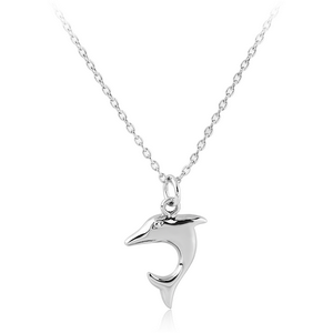 SURGICAL STEEL NECKLACE WITH PENDANT - DOLPHIN