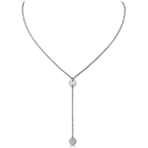 SURGICAL STEEL NECKLACE WITH PENDANT - DISKS