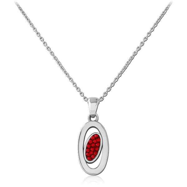 SURGICAL STEEL JEWELLED NECKLACE WITH PENDANT