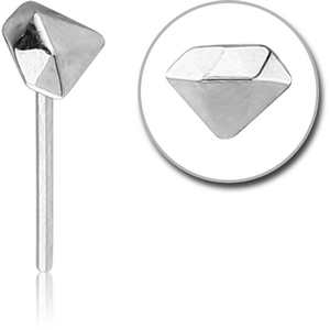 SURGICAL STEEL STRAIGHT NOSE STUD - DIAMOND